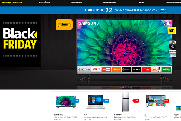 Lider se adelanta al CyberMonday e inicia su BlackFriday con agresivos descuentos