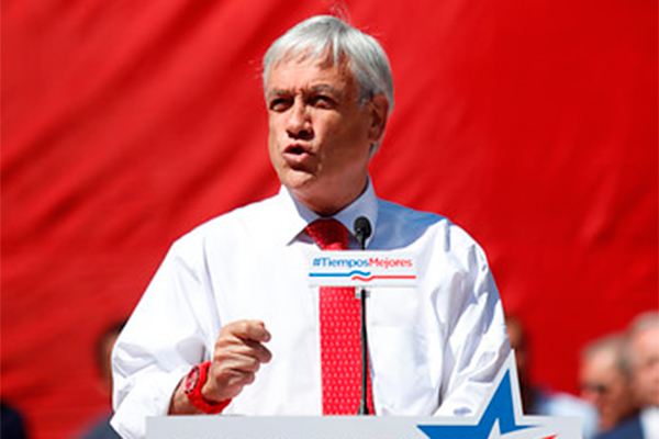 JPMorgan: la probabilidad de un triunfo de Piñera en primera vuelta "ha aumentado"