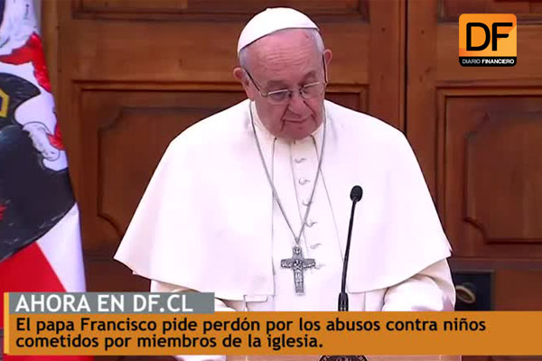 <p>Ahora en DF.cl: El papa Francisco pide perdón por los abusos contra niños cometidos por miembros de la iglesia</p>