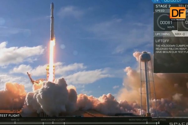 <p>Ahora en DF: Revive el lanzamiento del cohete Falcon Heavy de SpaceX</p>