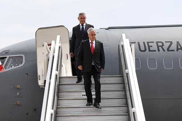<p>Piñera llega a Lima para Cumbre de las Américas y encuentros bilaterales</p>