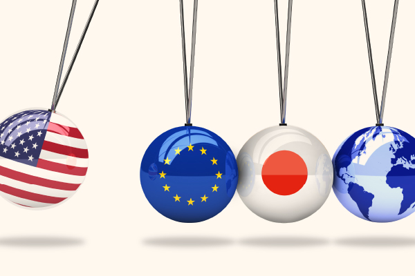 <p>¿Adiós al crecimiento sincronizado? Japón y Europa se desaceleran y desacoplan de EEUU</p>
