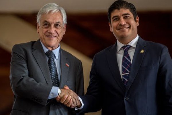 Piñera y presidente de Costa Rica firman acuerdos de cooperación en igualdad de género y medio ambiente