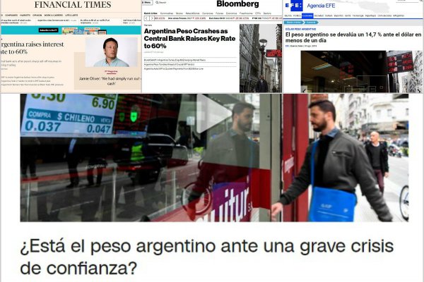 Así reseña la prensa internacional la crisis del peso argentino