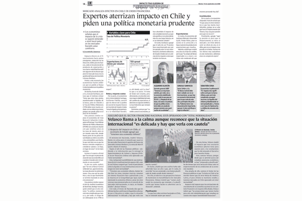 Velasco, Larraín y Camus: los protagonistas y sus intentos por contener la subprime