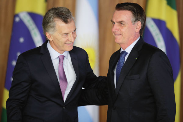 Macri y Bolsonaro prometen “mejorar” el Mercosur y condenan al régimen de Venezuela