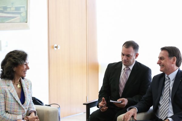 Ana Botín y Jair Bolsonaro se reunieron esta semana en Brasil