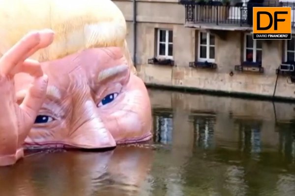 <p>Ahora en DF: Trump "se hunde" en un río de Francia</p>