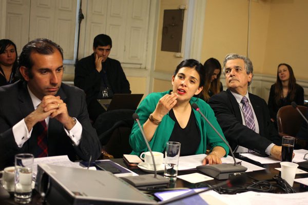 <p>La diputada del PC, Karol Cariola, junto al subsecretario del Trabajo, Fernando Arab. Foto: Reuters</p>