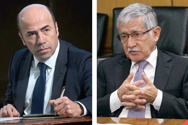 <p>Jorge Bermúdez, Contralor General de la República. Nelson Pizarro, Expresidente ejecutivo de Codelco.</p>