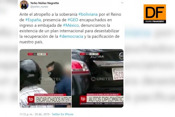 <p>Ahora en DF: Bolivia denuncia "un plan internacional" para "desestabilizar" su democracia tras el incidente con España</p>