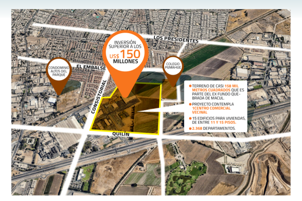 Buscan revivir proyecto en Peñalolén que considera 15 torres y centro comercial