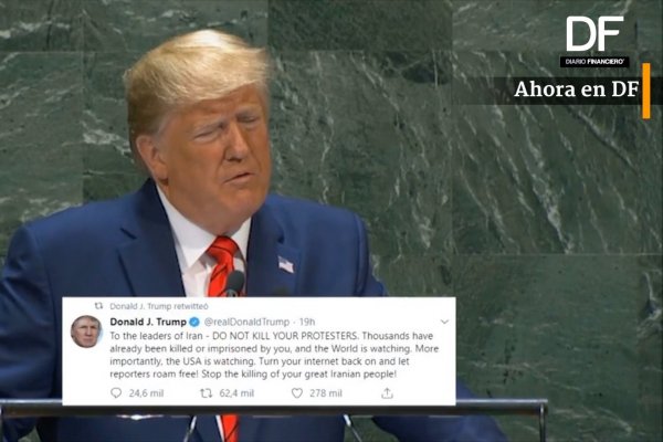 <p>Ahora en DF: Trump pide a Teherán que "no mate a sus manifestantes"</p>