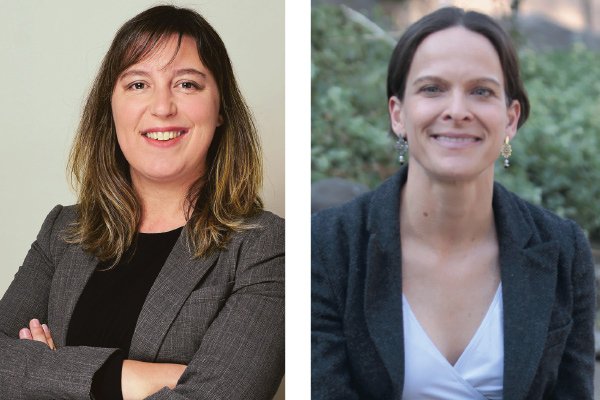 <p>María Jaraquemada, de Espacio Público, y Jeannette von Wolfersdorff, del Observatorio Fiscal.</p>