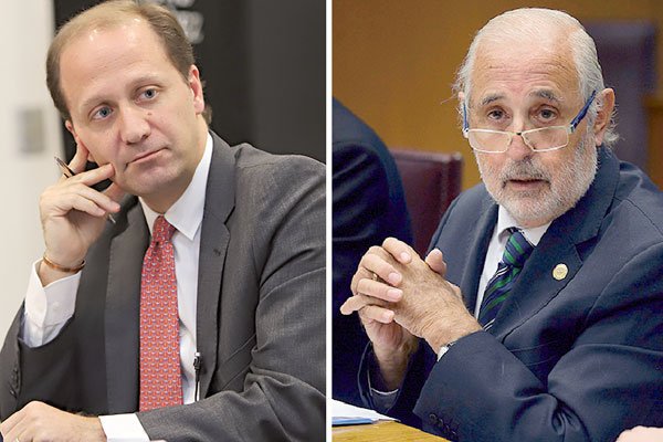 <p>Ricardo Riesco, titular de la FNE. Jorge Abbott, Fiscal Nacional.</p>