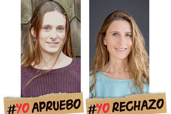 <p>Yo rechazo/Yo apruebo: Anne Traub y Francisca Sotta</p>