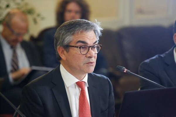 <p>Joaquín Cortez, presidente de la CMF. Mario Marcel, presidente B. Central. Osvaldo Macías, superintendente de Pensiones.</p>