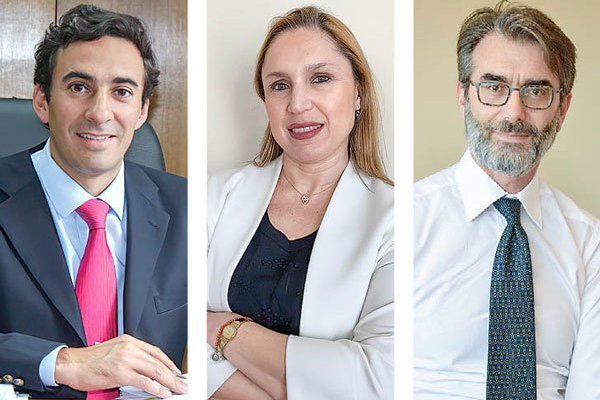 <p>Manuel José Casanueva de Landa, candidato de GTD Grupo Teleductos al consejo. Patricia López, gerenta de infraestructura de CAP. Paollo Pallotti, CEO de Enel.</p>