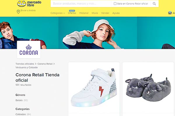 Corona se suma a tiendas virtuales de Mercado Libre
