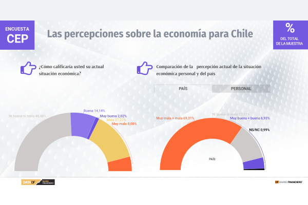 <p>DATA DF | Las percepciones sobre la economía para Chile</p>