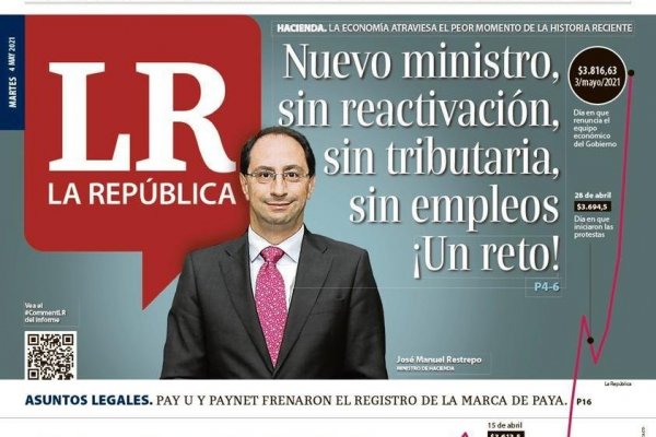 Nuevo ministro de Hacienda asume en Colombia, sin reforma fiscal, con desempleo disparado y derrumbe de la moneda