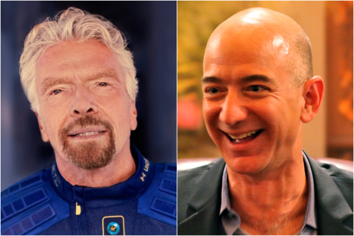 <p>Richard Branson quiere ganarle la carrera espacial de millonarios a Jeff Bezos</p>