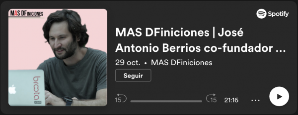José Antonio Berrios co-fundador y director ejecutivo de Broota conversa con María José López