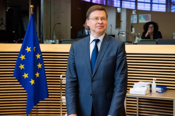 <p>El vicepresidente ejecutivo de la Comisión Europea, Valdis Dombrovskis.</p>