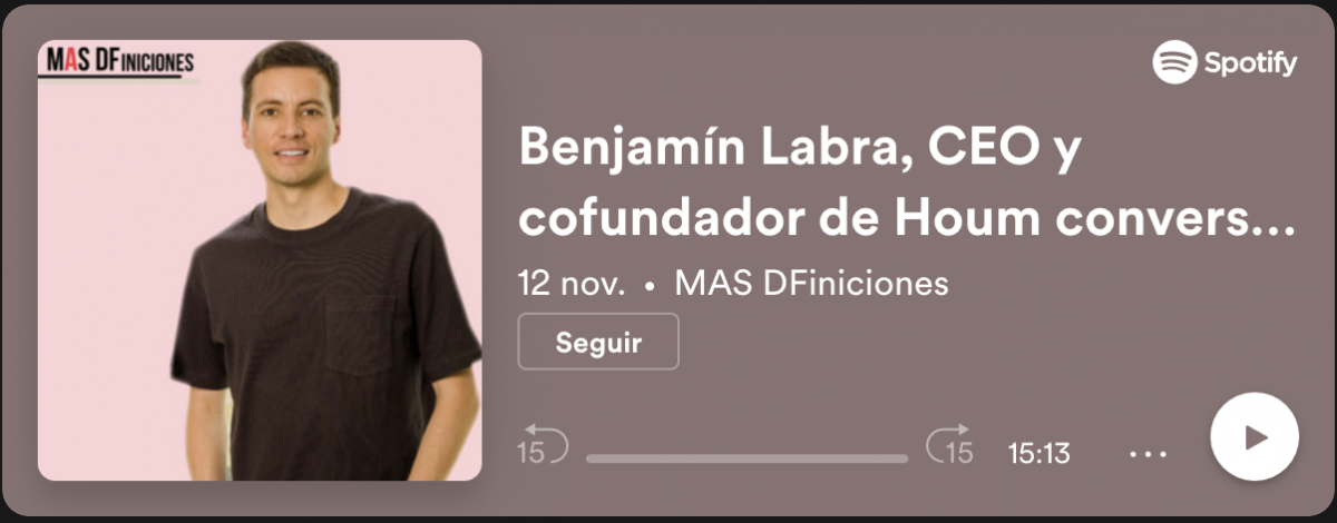 <p>Benjamín Labra, CEO y cofundador de Houm conversa con Mateo Navas los detalles del levantamiento de capital por US$ 35 millones</p>