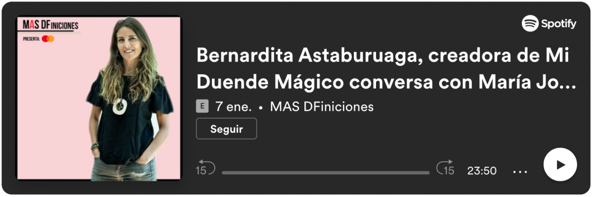 <p>Bernardita Astaburuaga, creadora de Mi Duende Mágico conversa con María José Gutierrez de su expansión a México y España</p>