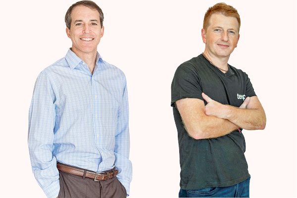 <p>El CEO de Krealo, Adolfo Vinatea. El CEO de Tenpo, Fernando Araya.</p>