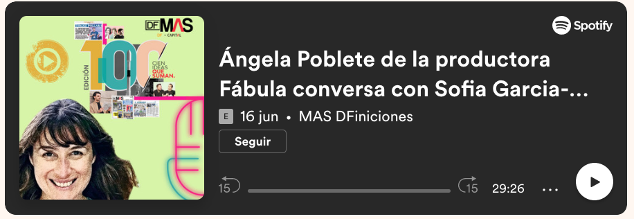 <p>Ángela Poblete de la productora Fábula conversa con Sofia Garcia-Huidobro de la conquista a Latinoamérica</p>