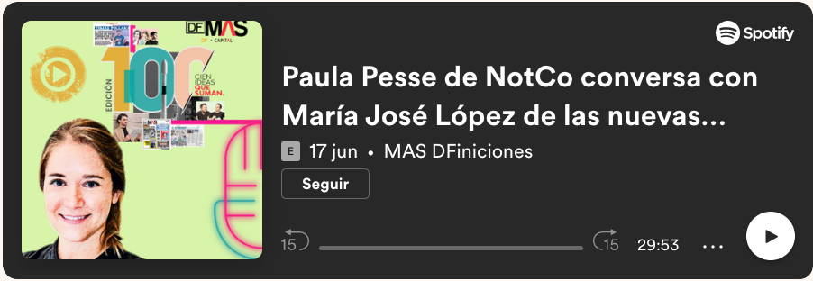 <p>Paula Pesse de NotCo conversa con María José López de las nuevas tendencias en la industria gastronómica</p>