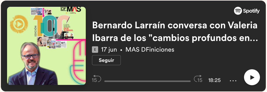 <p>Bernardo Larraín conversa con Valeria Ibarra de los "cambios profundos en políticas públicas"</p>
