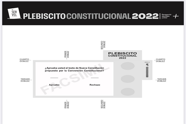 Así será la papeleta de votación para el plebiscito de salida