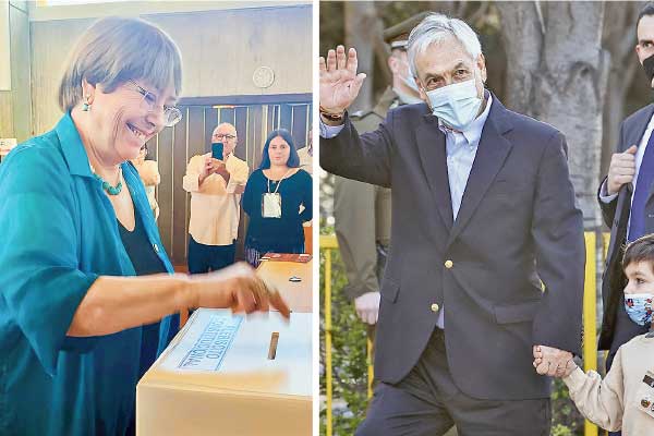 Bachelet votó en Ginebra y Piñera reapareció tras hermético silencio