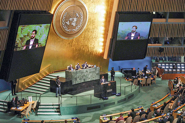 "Humildad" tras resultado del plebiscito, Palestina y Ucrania: los ejes del primer discurso de Boric ante la ONU