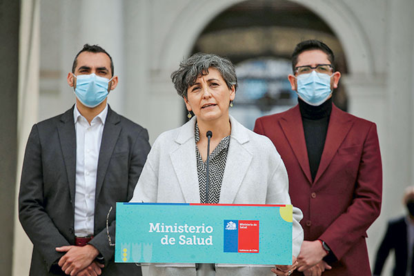 <p>La ministra de Salud, Ximena Aguilera, encabezó el anuncio en La Moneda. </p>