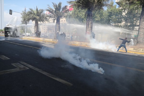 Protestas en el tercer aniversario del estallido social.
