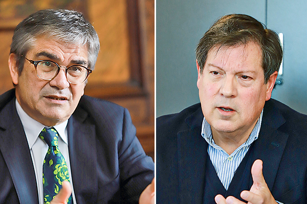 <p>Mario Marcel, ministro de Hacienda, explicó el proyecto en la Comisión de Minería y Energía del Senado. Jorge Riesco, presidente de Sonami, se refirió a la propuesta desde Londres. Fotos: Julio Castro</p>