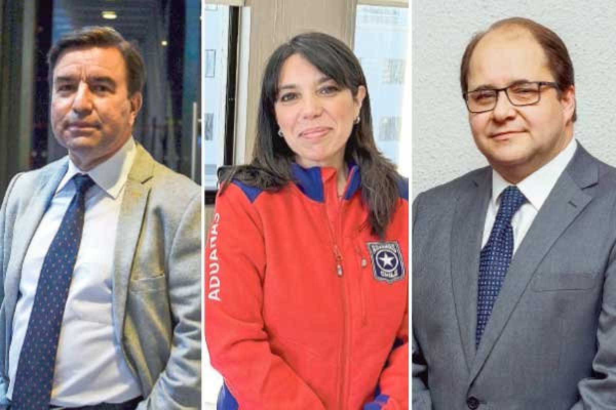 <p>Hernán Frigolett, director del Servicio de Impuestos Internos (SII). Alejandra Arriaza, directora del Servicio Nacional de Aduanas (SNA). Hernán Nobizelli, Tesorero General de la República (TGR).</p>