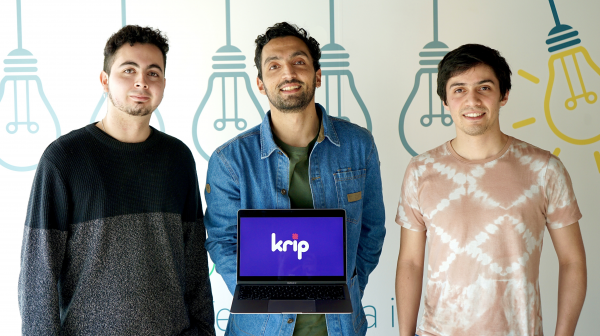 <p>Los fundadores de Krip Damián Árquez, Ignacio Belmar y Felipe Garrido.</p>