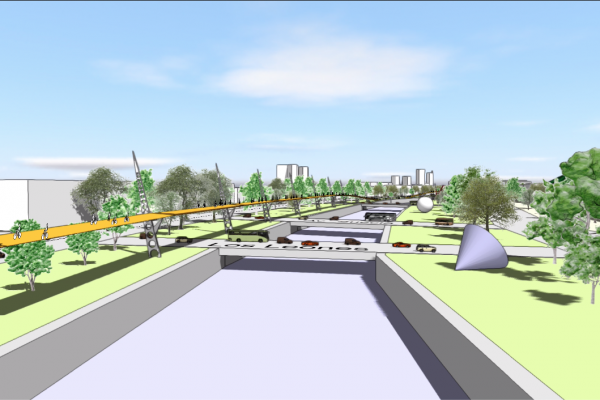 <p>La autopista aérea para bicicletas más grande del mundo: la iniciativa que ingresó al MOP para conectar los principales parques del río Mapocho</p>