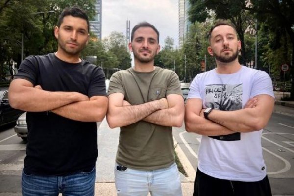<p>Matías Dib, Adriel Araujo y Alejandro Parodi, cofundadores de Hackmetrix</p>