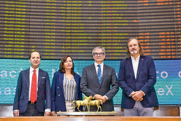 <p>Juan Andrés Camus, Solange Bernstein, Mario Marcel y José Miguel Benavente.</p>
