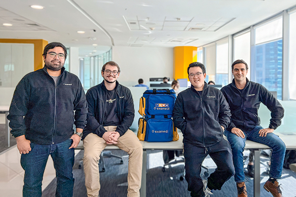 <p>Juan Pablo Zepeda, Andrés Kemeny, Ian Lee y Alberto Albagli, fundadores de Examedi.</p>