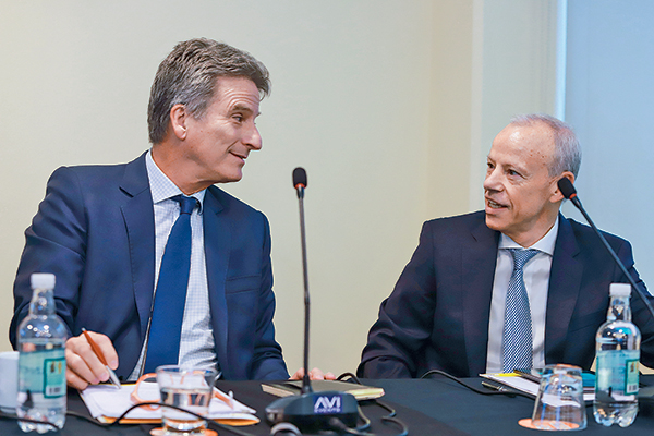 <p>Juan Manuel Santa Cruz, presidente de Lipigas, y Ángel Mafucci, gerente general de la firma. Foto: Julio Castro</p>