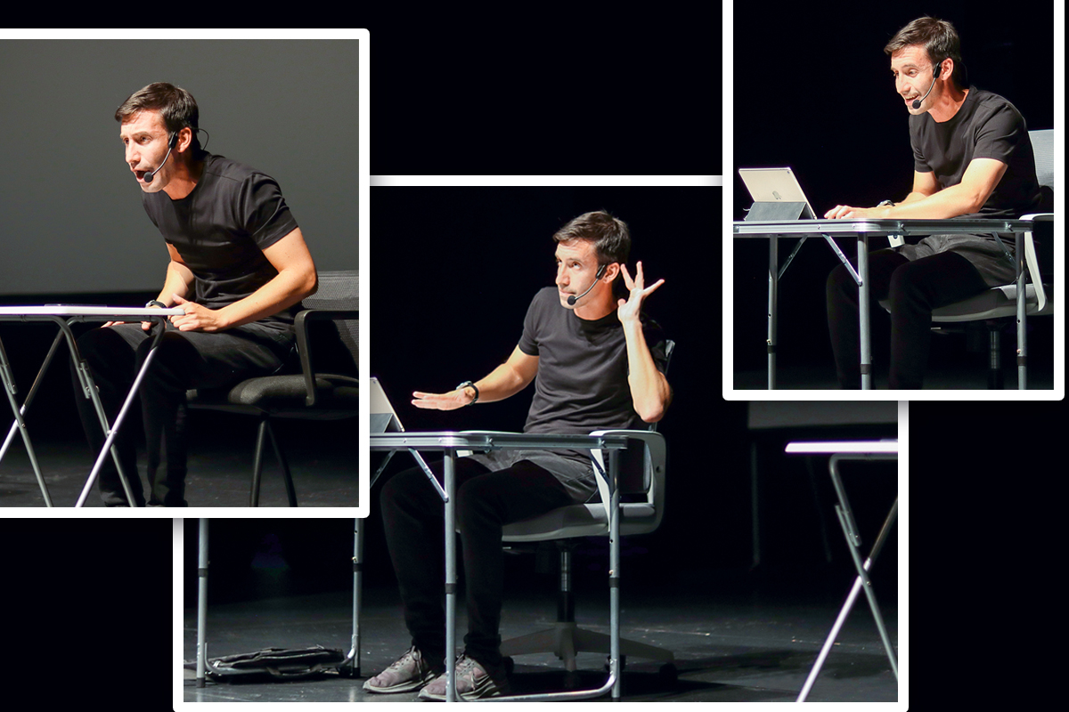 <p>El show del ex abogado de Cariola y fundador de Mudango que se ríe de las startups</p>