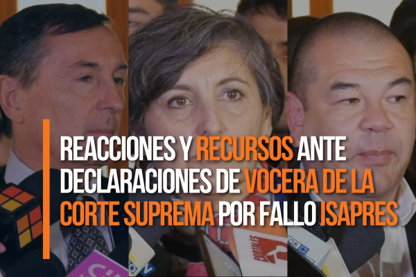 <p>Ahora en DF | Superintendente de Salud y Asociación de Isapres consideran recurso de aclaración ante dichos de la vocera de la Corte Suprema sobre fallo</p>