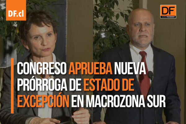 <p>Ahora en DF | Congreso aprueba prorrogar estado de excepción en Macrozona Sur con algunas modificaciones</p>